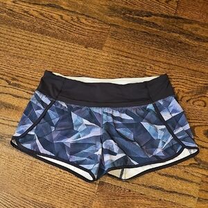 lululemon atheletica Drop It Low athletic shorts Pretty Prism Multi Black print
